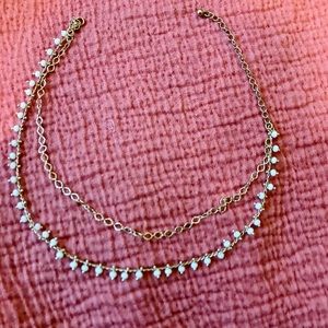 beautiful gold layered choker necklace